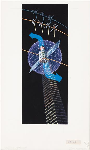 DAVIS MELTZER (1930 - 2017) 2 illustrations: Satellite Killer and Satellite Defense.